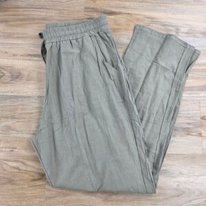🩵NWT Olive Linen Pants Men's Size 2XL